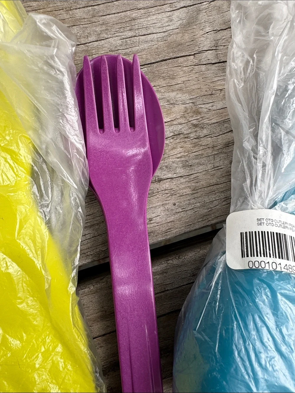 Tupperware  Utensils Yellow, Purple, Blue